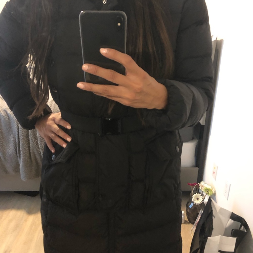 Moncler Fur hooded down jacket